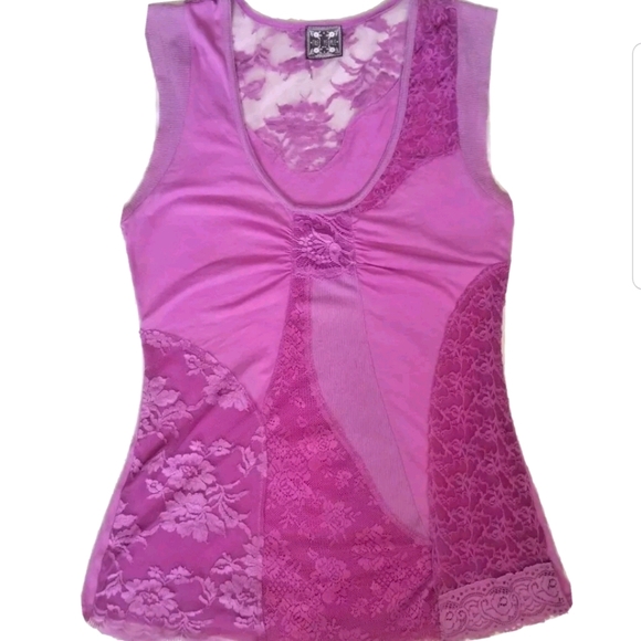 Free People Lace Patchwork Tunic Tank Top - Picture 5 of 5